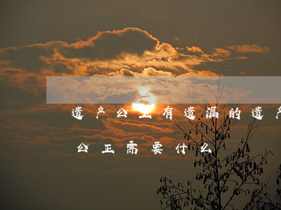 遗产公正有遗漏的遗产可以再公正吗(做遗产公正需要什么)