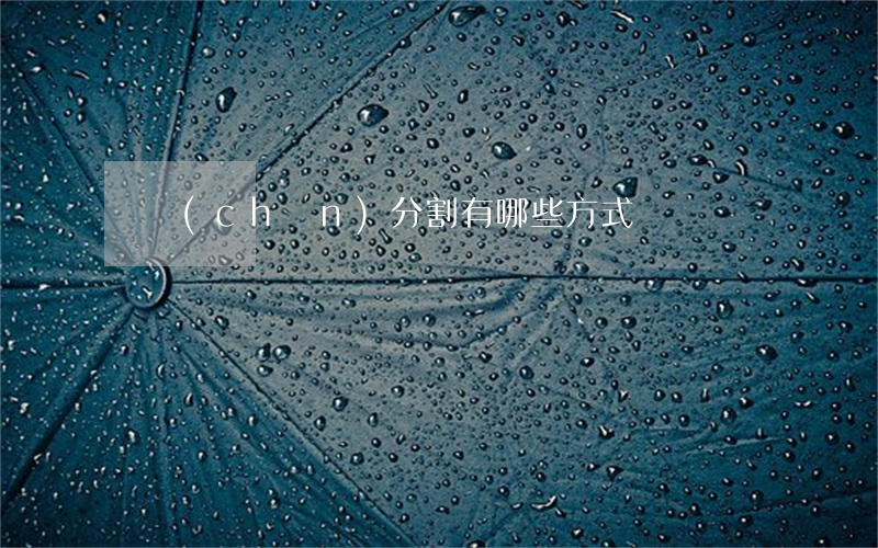 遺產(chǎn)分割有哪些方式
