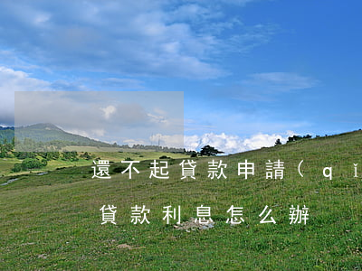還不起貸款申請(qǐng)免利息(還不起貸款利息怎么辦)