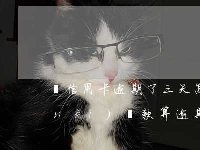 還信用卡逾期了三天怎么還(信用卡3天內(nèi)還款算逾期嗎)