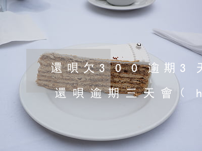 還唄欠300逾期3天會(huì)怎么樣(還唄逾期三天會(huì)怎么樣)