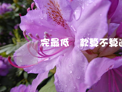還完最低還款算不算逾期
