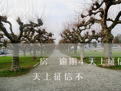 還房貸逾期4天上征信嗎(信用卡還款逾期4天上征信不?)