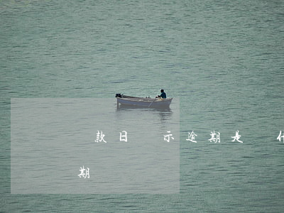 還款日顯示逾期是為什么(房貸還款日顯示逾期)