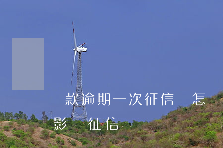 還款逾期一次征信會怎樣(有一次還款逾期會影響征信嗎)