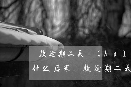 還款逾期二天會(huì)導(dǎo)致什么后果(還款逾期二天會(huì)導(dǎo)致什么后果呢)