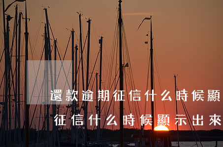 還款逾期征信什么時候顯示出來-還款逾期征信什么時候顯示出來的