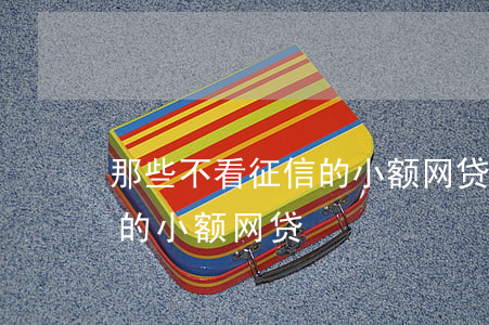 那些不看征信的小额网贷(不看资质不看征信的小额网贷)