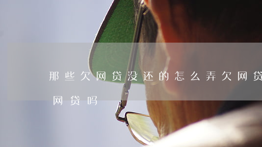 那些欠网贷没还的怎么弄(欠网贷没还还可以网贷吗)