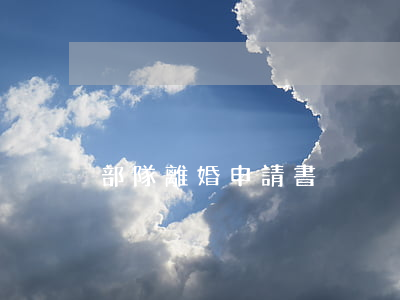 部隊離婚申請書
