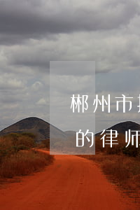 郴州市排名第一的律师事务所(郴州比较出名的律师)