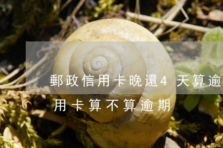 郵政信用卡晚還4天算逾期嗎-晚還4天信用卡算不算逾期