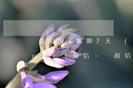 郵政信用卡逾期7天會(huì)不會(huì)上征信-郵政信用卡逾期7天會(huì)不會(huì)上征信記錄