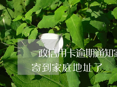郵政信用卡逾期通知家人(信用卡逾期信件郵寄到家庭地址了)