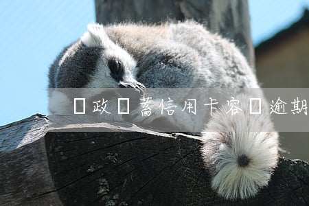 郵政儲蓄信用卡容時逾期