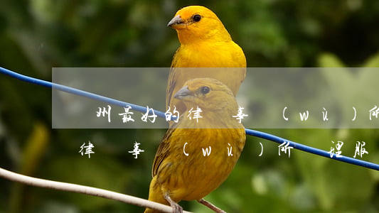 鄭州最好的律師事務(wù)所(鄭州最好的律師事務(wù)所處理服務(wù)合同糾紛的)