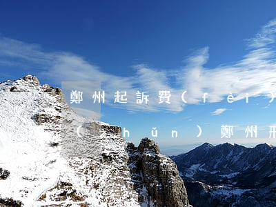 鄭州起訴費(fèi)用標(biāo)準(zhǔn)(鄭州刑事案件律師費(fèi)用收取標(biāo)準(zhǔn))