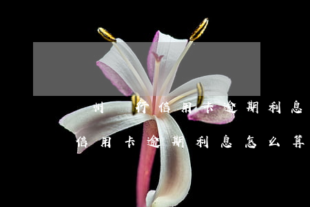 鄭州銀行信用卡逾期利息怎么算-鄭州銀行信用卡逾期利息怎么算的