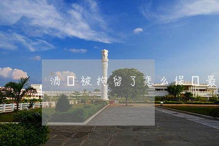 酒駕被拘留了怎么保釋最快