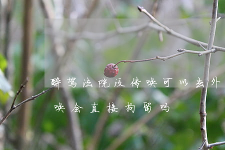 醉驾法院没传唤可以去外地吗(醉驾派出所传唤会直接拘留吗)