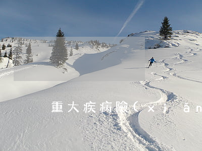 重大疾病險(xiǎn)險(xiǎn)
