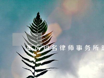 重庆知名律师事务所(重庆有名律师事务所)