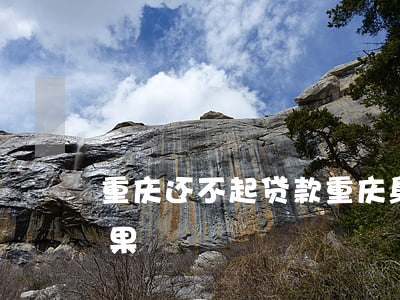 重庆还不起贷款 重庆身份证贷款还不上的后果