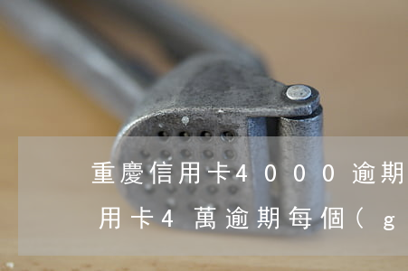重慶信用卡4000逾期4個(gè)月(信用卡4萬逾期每個(gè)月還一點(diǎn))