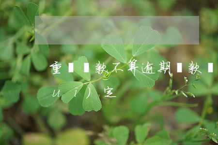 重組貸款不算逾期貸款(貸款重組期限規(guī)定)