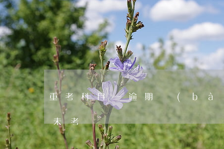 重考科目一逾期報(bào)名(科目一逾期未考)