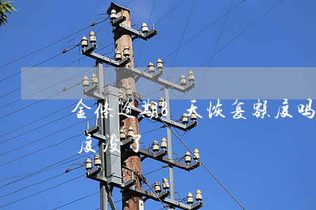 金条逾期8天恢复额度吗-金条逾期一天额度没了