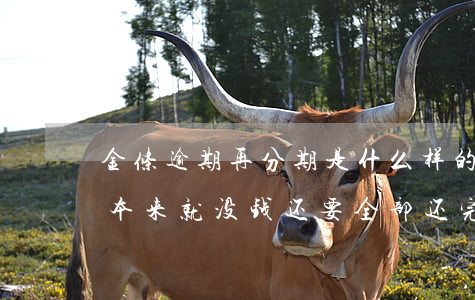 金条逾期再分期是什么样的(金条分期逾期了本来就没钱还要全部还完)