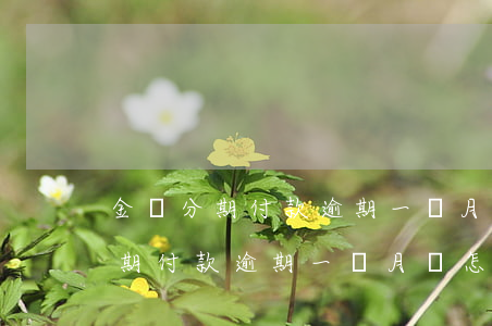 金條分期付款逾期一個月會怎么樣-金條分期付款逾期一個月會怎么樣嗎