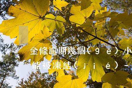 金條逾期幾個(gè)小時(shí)多久能被凍結(jié)-金條逾期幾個(gè)小時(shí)多久能被凍結(jié)銀行卡