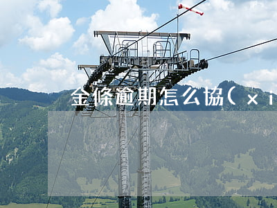 金條逾期怎么協(xié)商延期還款
