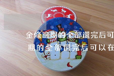 金條逾期的全部還完后可以在借嗎-金條逾期的全部還完后可以在借嗎