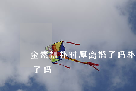 金素妍朴时厚离婚了吗(朴叙俊和朴敏英结婚了吗)