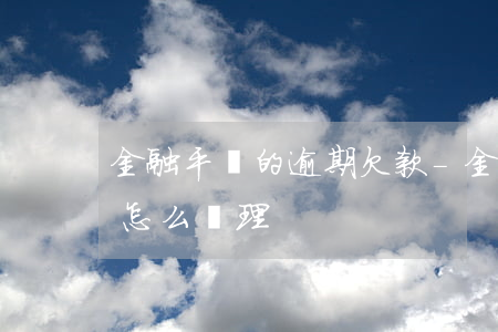 金融平臺的逾期欠款-金融平臺的逾期欠款怎么處理