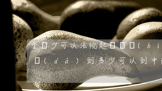 金額少可以法院起訴嗎(標(biāo)的額達(dá)到多少,可以到中院起訴)