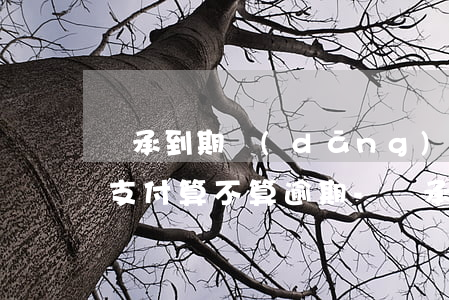 銀承到期當(dāng)天進(jìn)款支付算不算逾期-銀承到期當(dāng)天進(jìn)款支付算不算逾期了