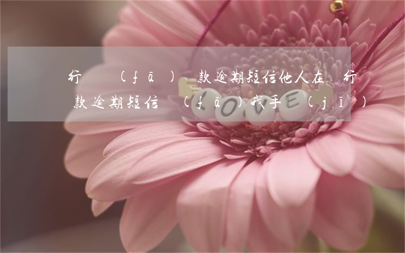 銀行亂發(fā)貸款逾期短信(他人在銀行貸款逾期短信發(fā)我手機(jī))