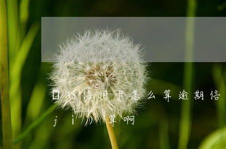 銀行信用卡怎么算逾期(信用卡逾期怎么計(jì)算啊?)