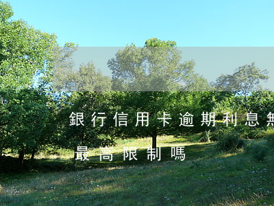 銀行信用卡逾期利息無限(信用卡逾期利息有最高限制嗎?)