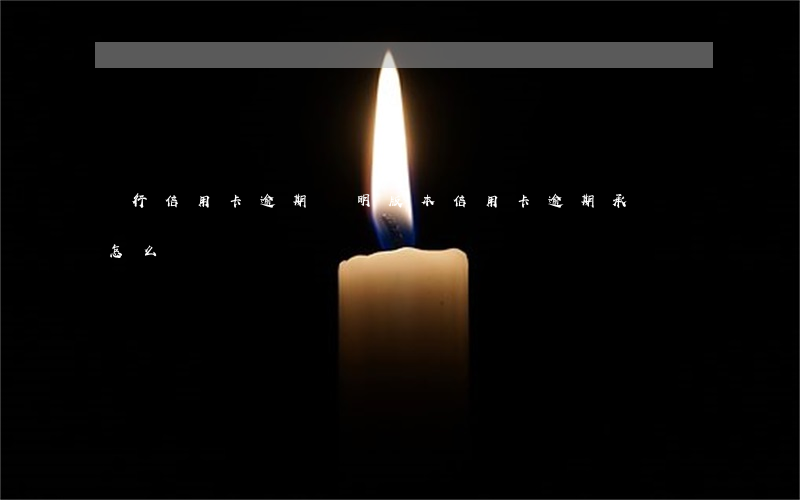 銀行信用卡逾期說明版本(信用卡逾期承諾書怎么寫)