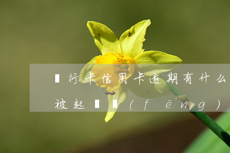銀行卡信用卡逾期有什么后果（信用卡逾期后被起訴風(fēng)險大嗎）