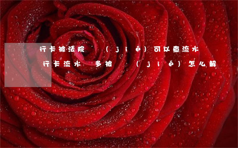 銀行卡被法院凍結(jié)可以查流水嗎(銀行卡流水過多被凍結(jié)怎么解凍)