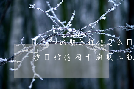 銀行卡逾期上征信怎么辦（長(zhǎng)沙銀行信用卡逾期上征信嗎）