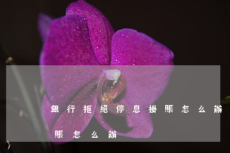 銀行拒絕停息掛賬怎么辦(銀行不同意停息掛賬怎么辦)