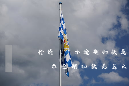 銀行清單顯示逾期扣款是怎么回事-銀行清單顯示逾期扣款是怎么回事啊