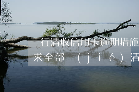 銀行清收信用卡逾期措施(信用卡逾期銀行要求全部結(jié)清)